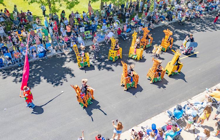 An aerial view of Parade the Circle.